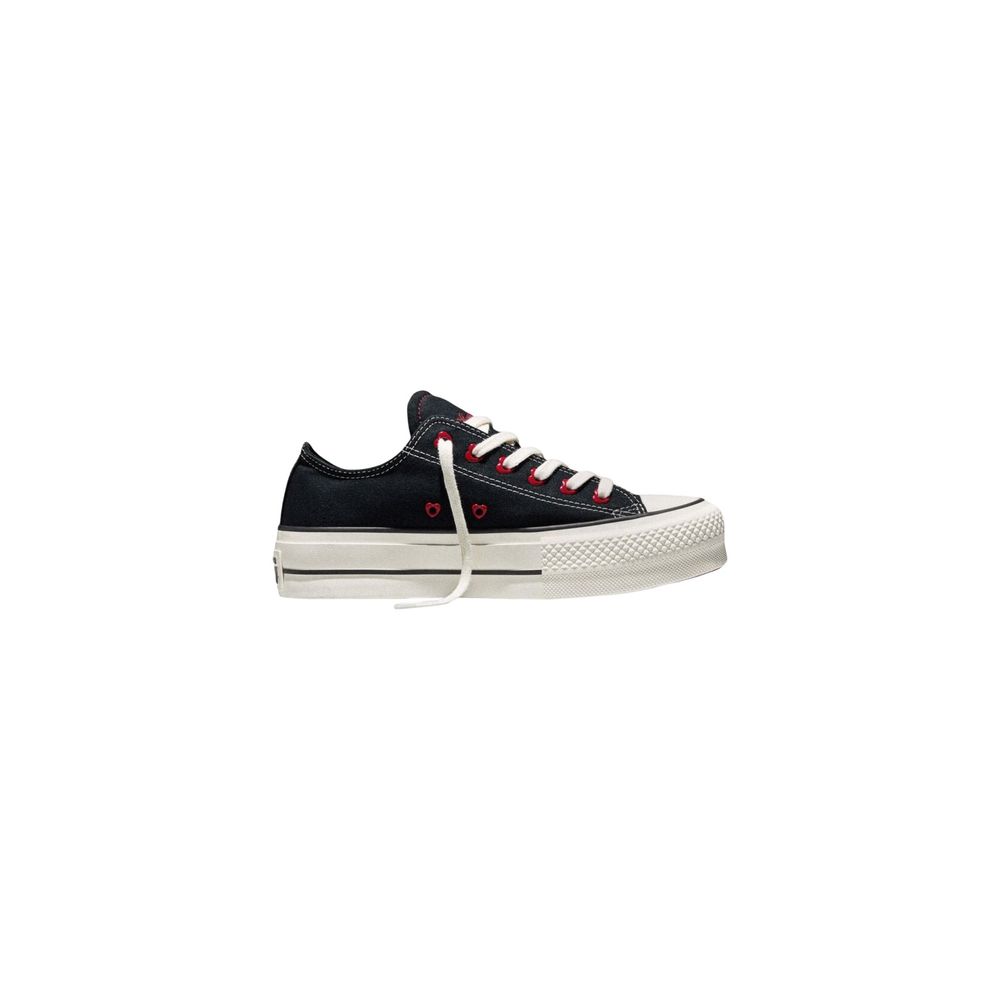 Converse Black Fabric Platform Sneakers Converse