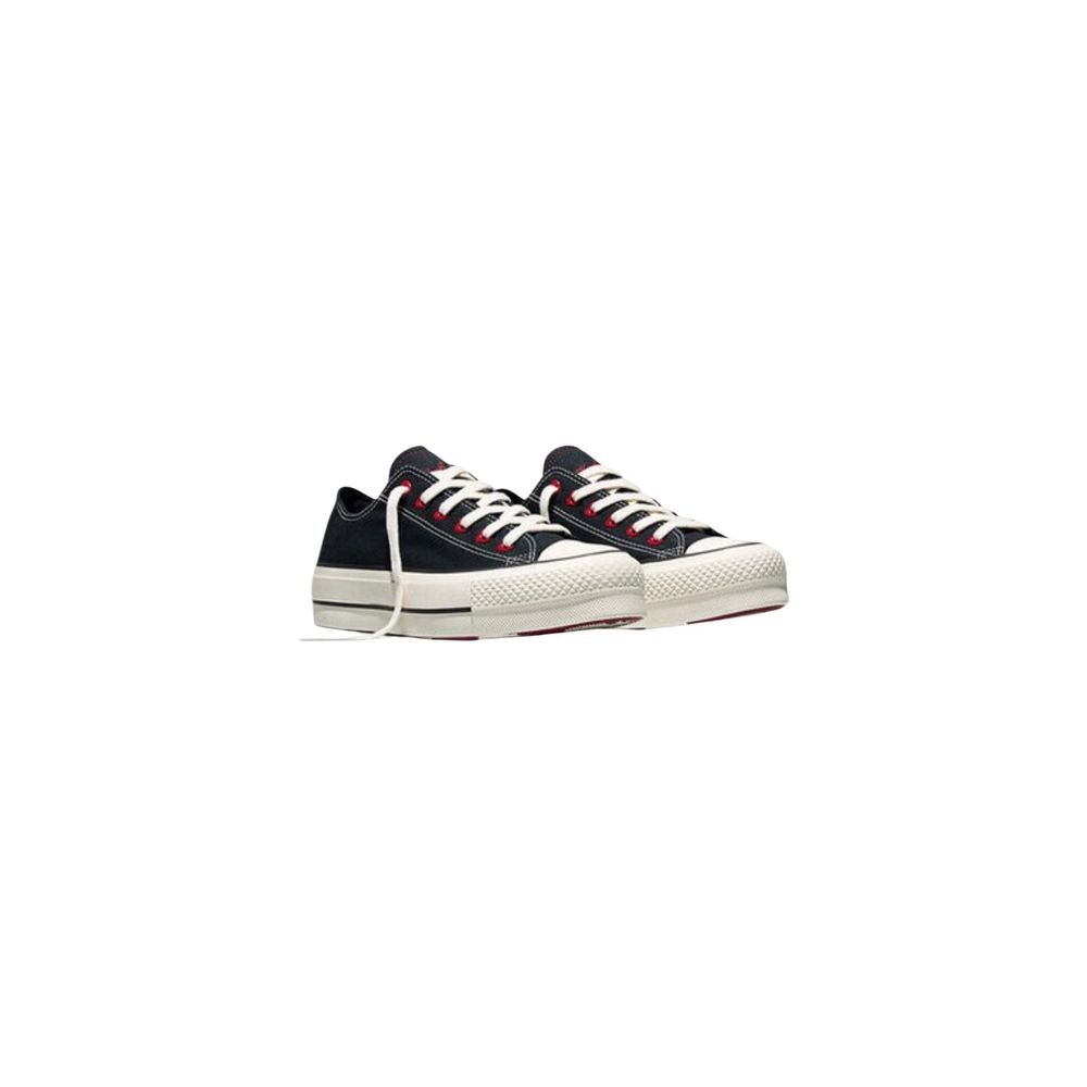 Converse Black Fabric Platform Sneakers Converse