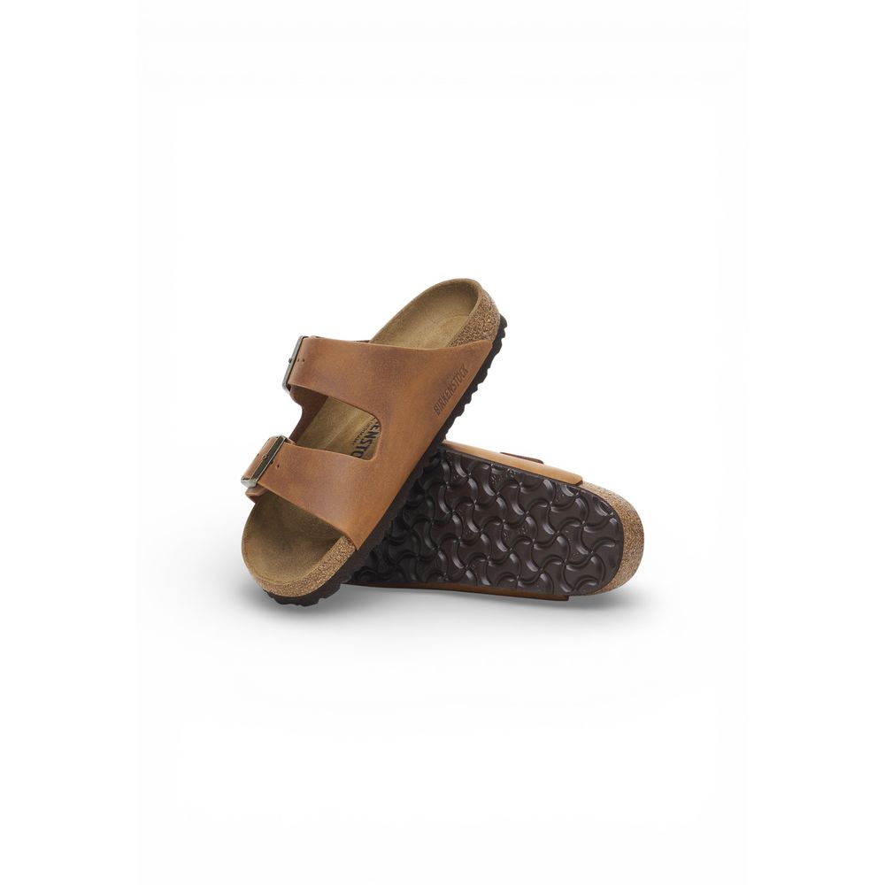Birkenstock Brown Leather Flat Sandals Birkenstock