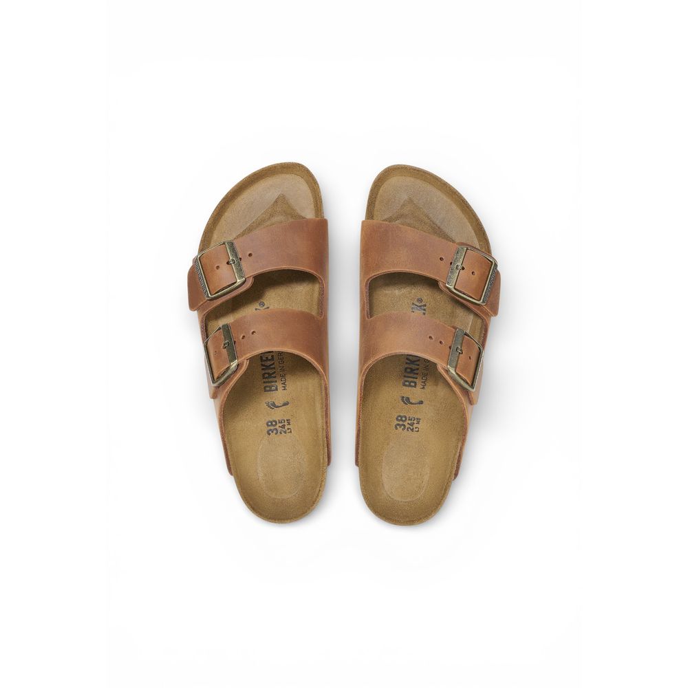 Birkenstock Brown Leather Flat Sandals Birkenstock