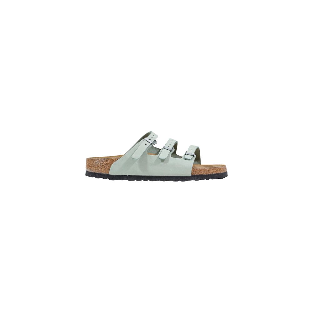 Birkenstock Green Leather Flat Sandals Birkenstock