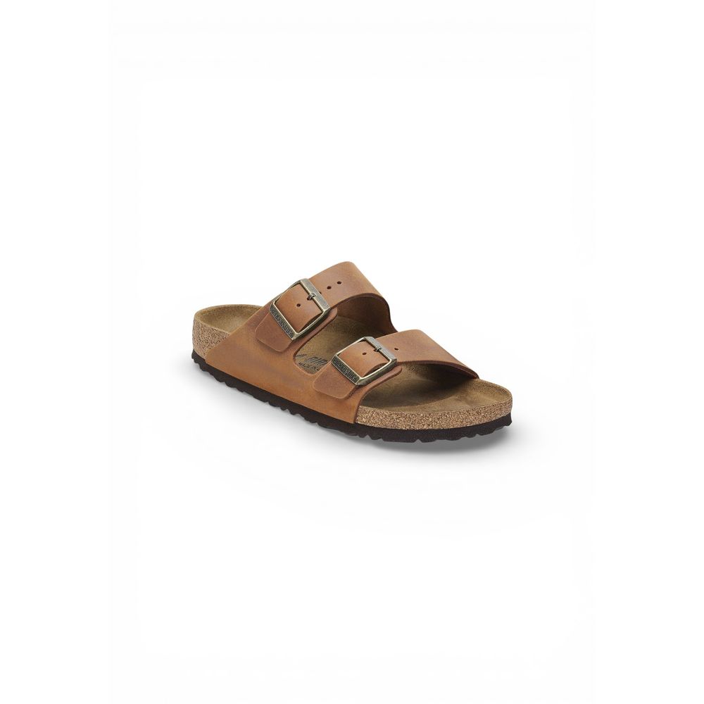 Birkenstock Brown Leather Flat Sandals Birkenstock