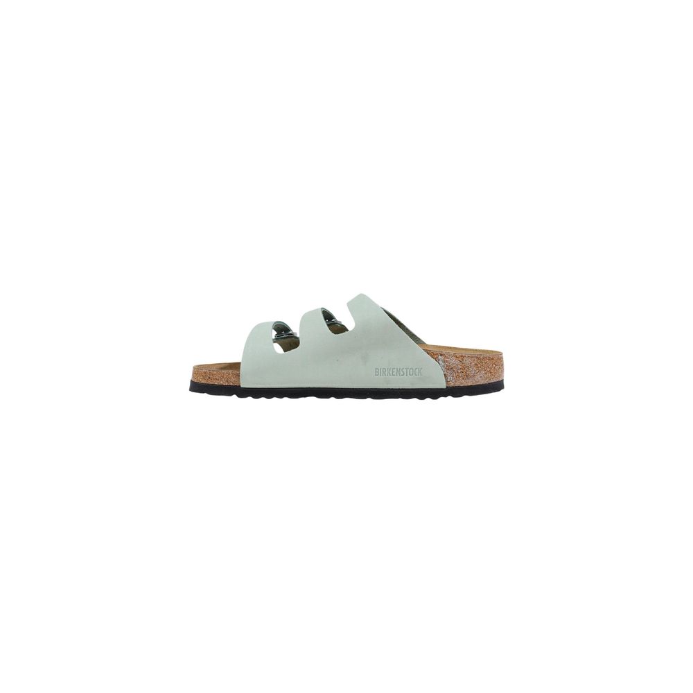 Birkenstock Green Leather Flat Sandals Birkenstock