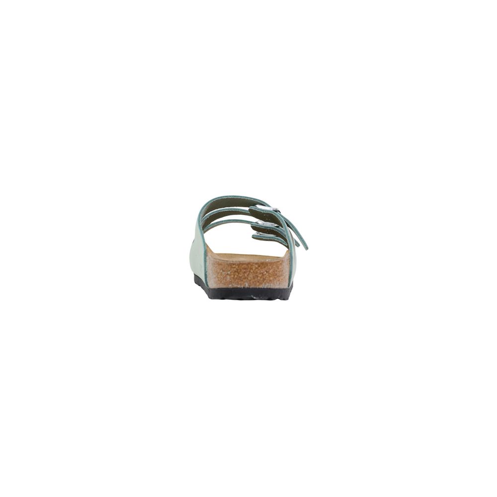 Birkenstock Green Leather Flat Sandals Birkenstock