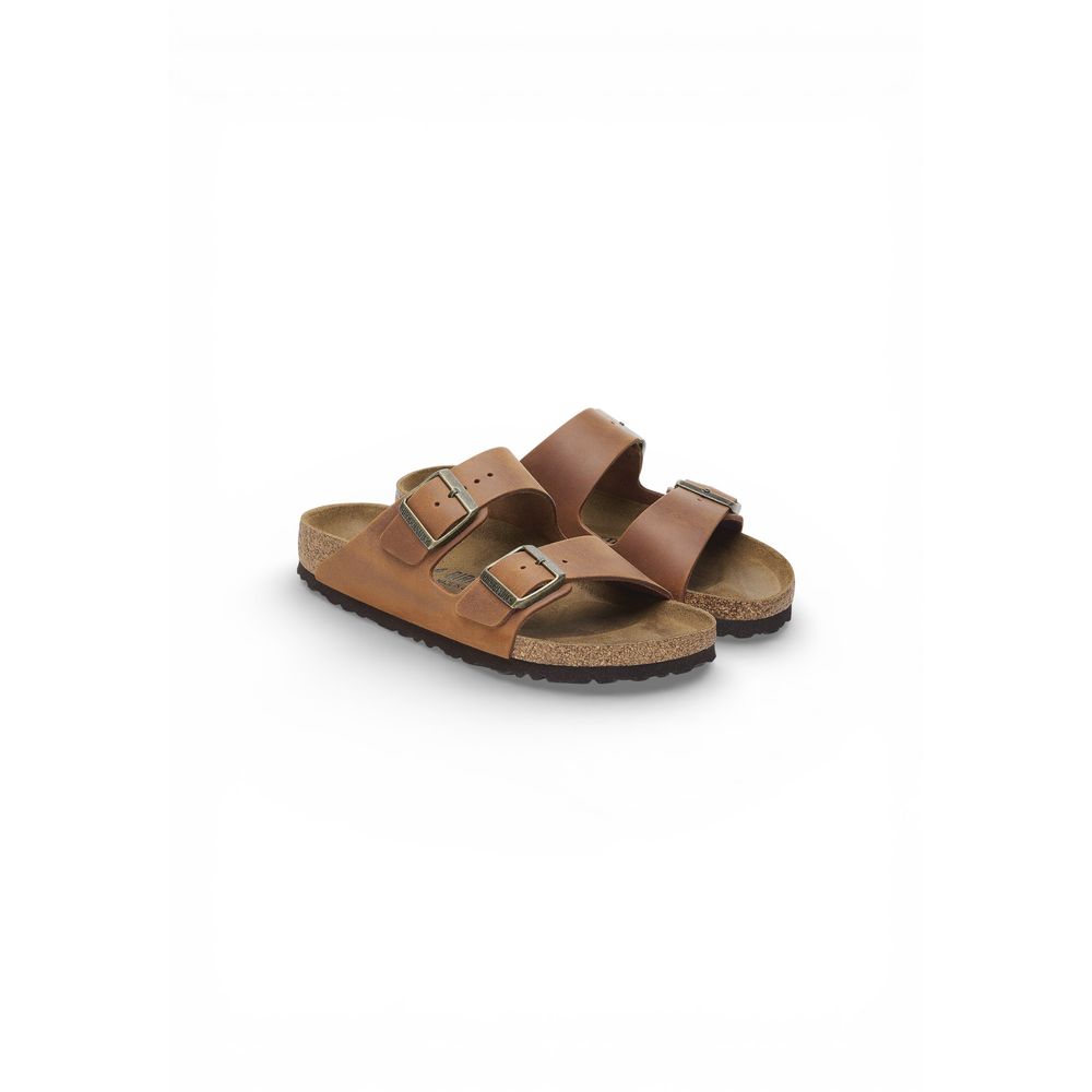 Birkenstock Brown Leather Flat Sandals Birkenstock