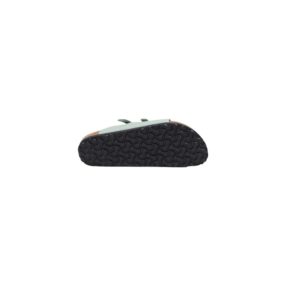 Birkenstock Green Leather Flat Sandals Birkenstock