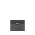 Ferragamo gray calf leather Bos Taurus wallet with multiple card slots and sleek design, showcasing high-quality craftsmanship.