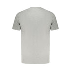 Calvin Klein Grigio cotton men's T-shirt displayed flat, showing the classic crew neck and minimalist design.