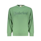 Timberland Verde cotton men's sweatshirt with crew neck and long sleeves, in green color, casual and comfortable fit.