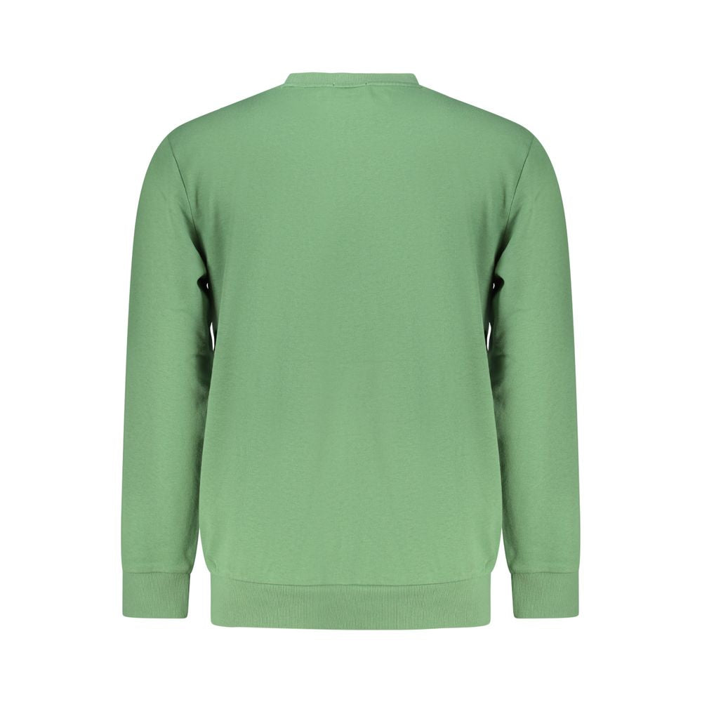 Timberland Verde cotton men's sweatshirt featuring a classic fit and green color, displayed on a plain background.