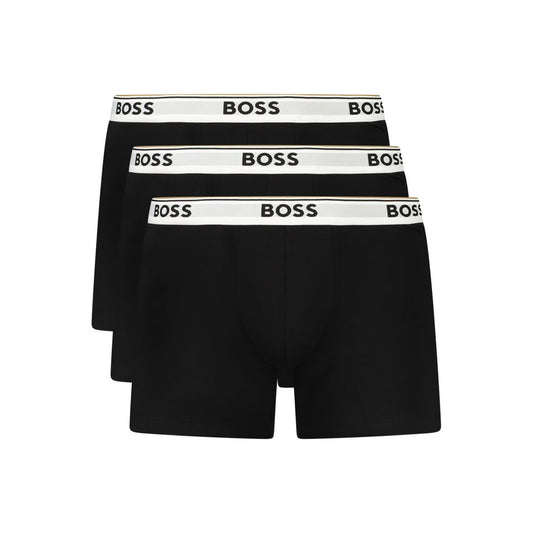 Hugo Boss Black Cotton Men Boxer Hugo Boss