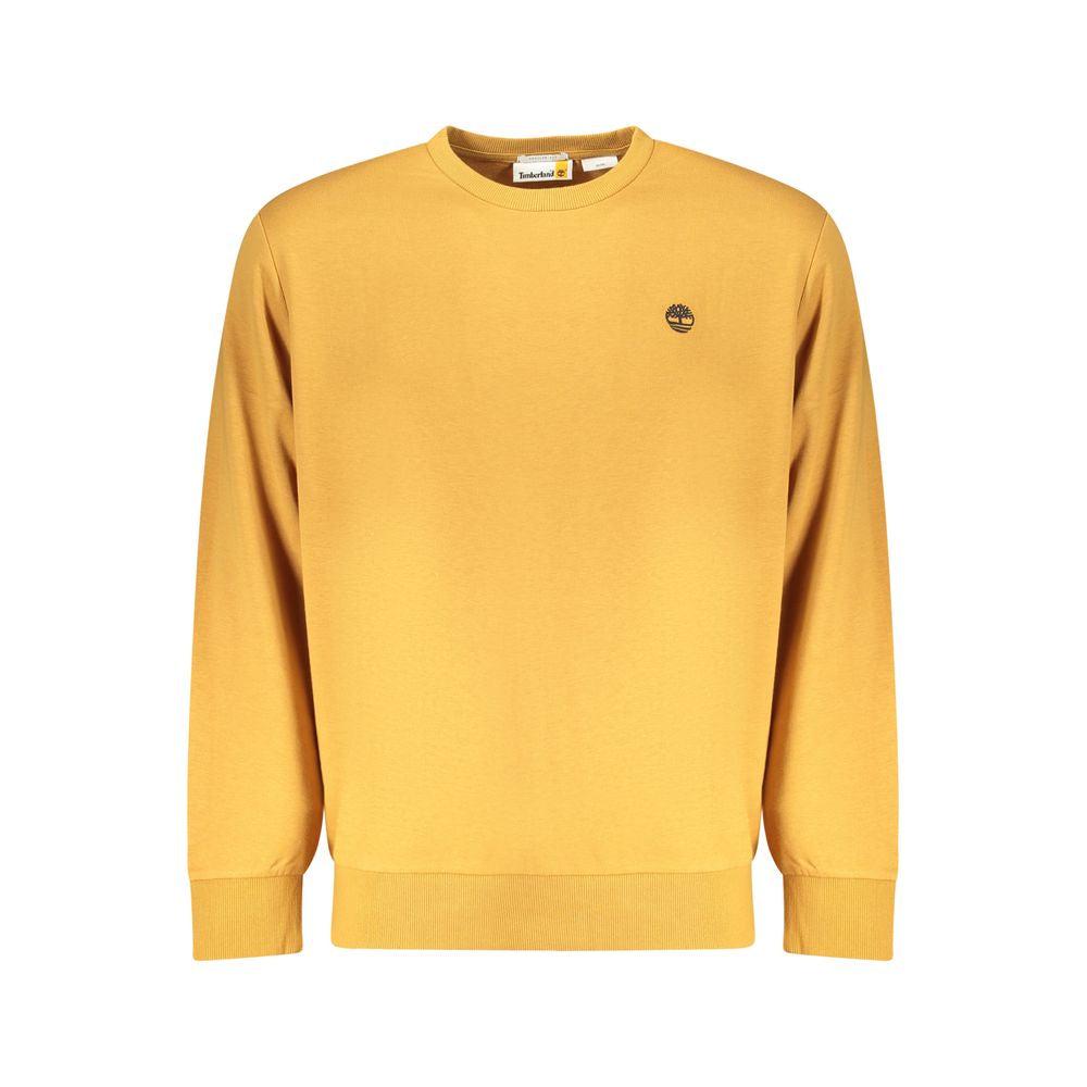 Timberland brown cotton men's sweatshirt featuring a classic crew neck and comfortable fit.