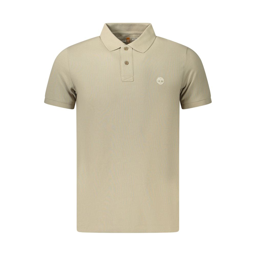 Timberland Beige Cotton Men Polo Shirt Timberland
