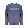 Timberland blue cotton men's sweatshirt with crew neck and long sleeves, casual style and comfortable fit.