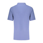 Timberland blue cotton men's polo shirt with collar and short sleeves, casual and comfortable everyday wear.