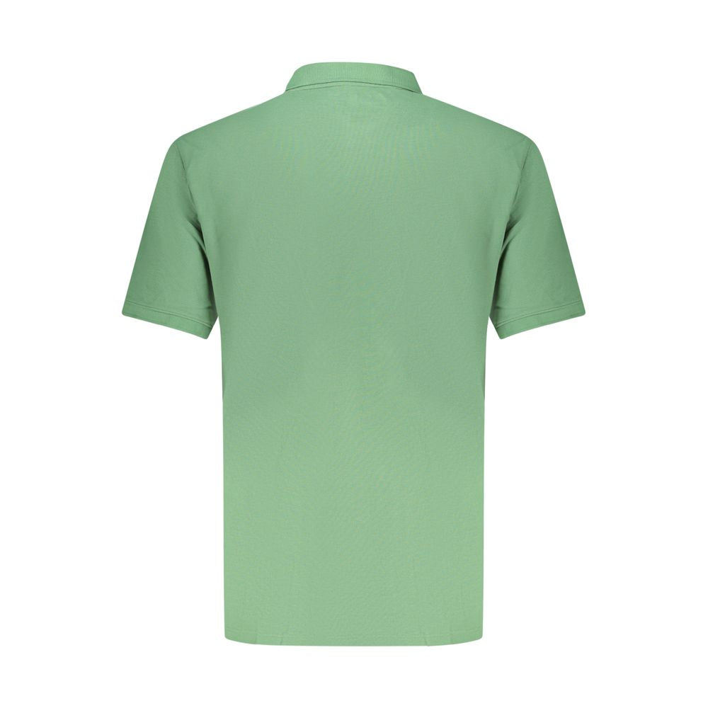 Timberland Verde Cotton Men’s Polo Shirt in green, with collar and short sleeves, displayed on a neutral background.