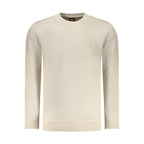 Beige cotton men's sweatshirt by Hugo Boss, featuring a comfortable fit and classic design, shown on a plain background.