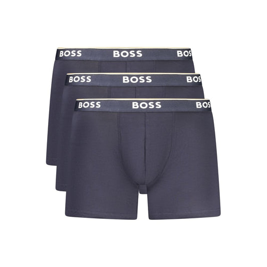 Hugo Boss Blue Cotton Men Boxer Short Hugo Boss