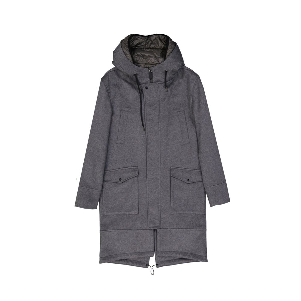Herno Gray Cashmere Coat Herno