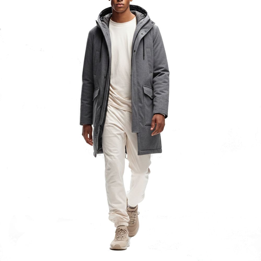Herno Gray Cashmere Coat Herno