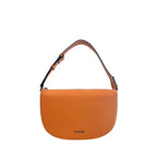 Twinset orange polyurethane shoulder bag with sleek design and shoulder strap, ideal for stylish everyday use.