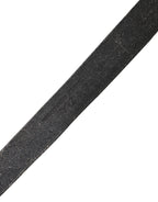 Daniele Alessandrini Men Black Leather Metal Buckle Belt