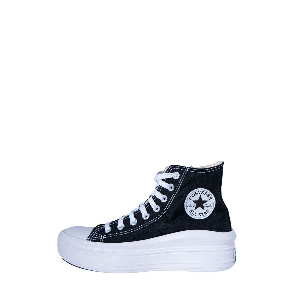 Converse Black Cotton Platform Sneakers Converse