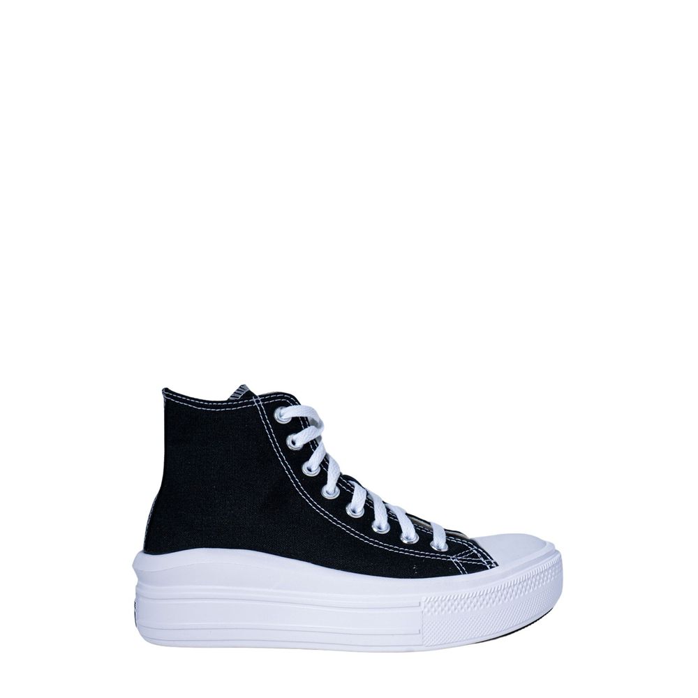 Converse Black Cotton Platform Sneakers Converse