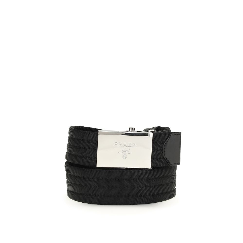 Prada Black Polyester Thin Belt Prada