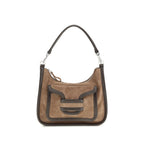 Pierre Hardy brown calf leather Bos Taurus shoulder bag with sleek design and top handle for stylish everyday use.