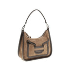 Brown calf leather Pierre Hardy Bos Taurus shoulder bag with sleek design and subtle stitching details.