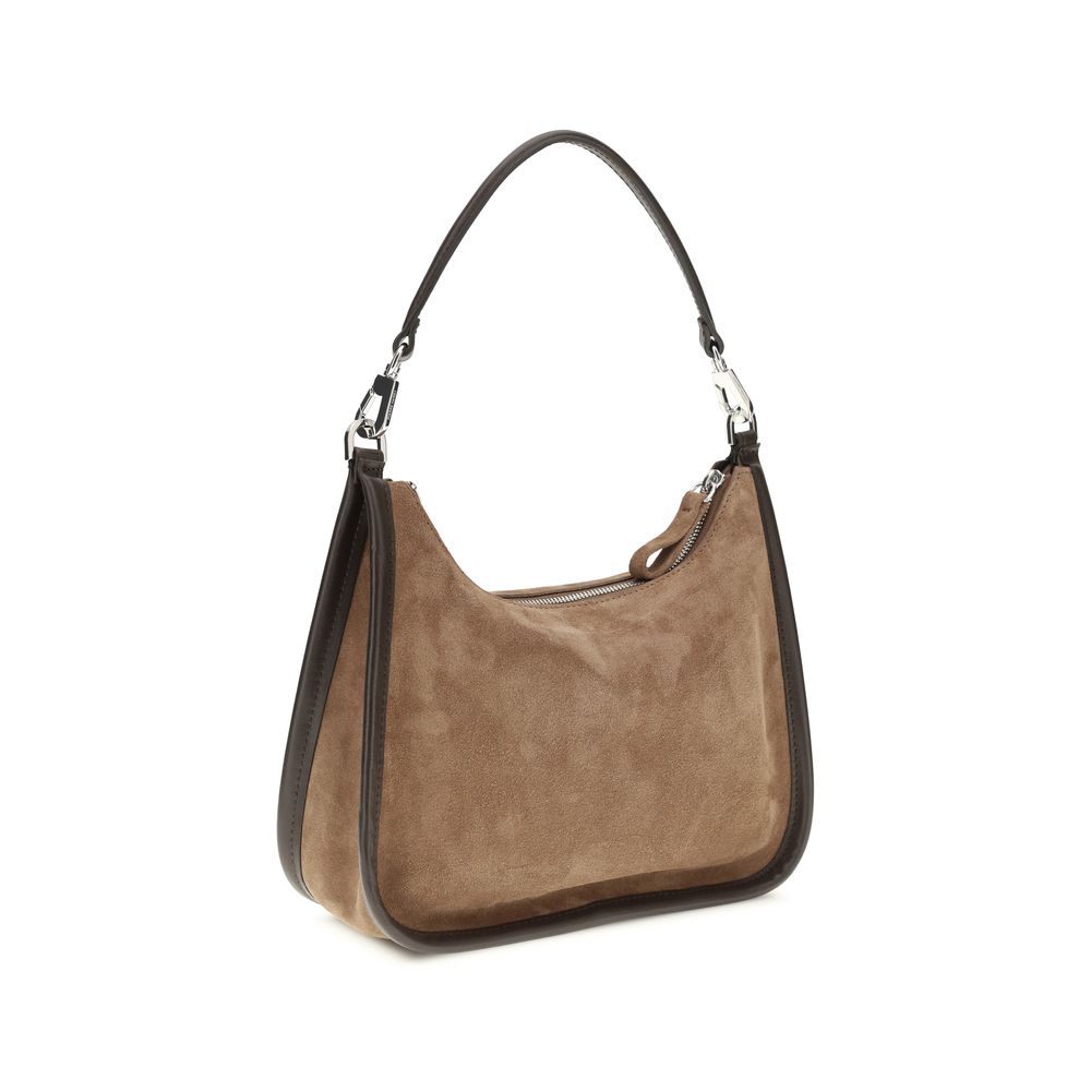 Pierre Hardy Brown calf leather Bos Taurus shoulder bag with sleek design and structured shape.
