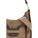 Brown calf leather Pierre Hardy Bos Taurus shoulder bag with sleek design and shoulder strap, detailed stitching visible.