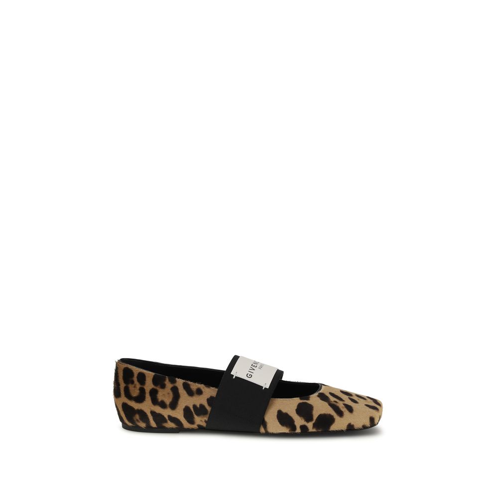 Givenchy Beige Calf Leather Bos Taurus Ballet Flats Givenchy