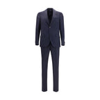 Lardini Blue Wool Two-Piece Suit - Eljoys Fashion 