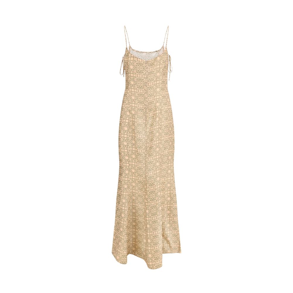 Kristina Ti multicolor viscose casual dress with a relaxed fit and vibrant pattern, displayed on a hanger against a neutral background.