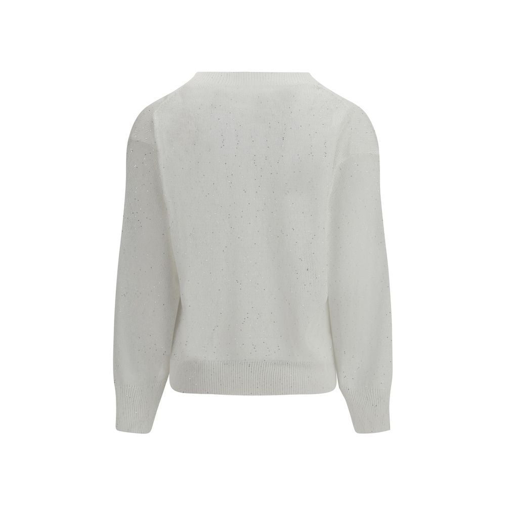 Brunello Cucinelli White Linen T-Shirt Brunello Cucinelli