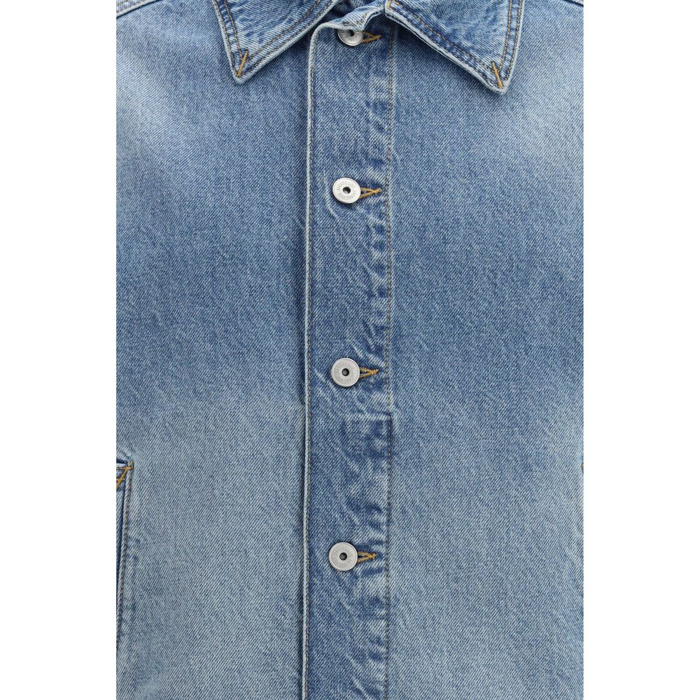 Jacquemus Blue Polyamide Denim Jacket - Eljoys Fashion 