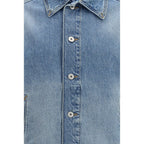 Jacquemus Blue Polyamide Denim Jacket - Eljoys Fashion 