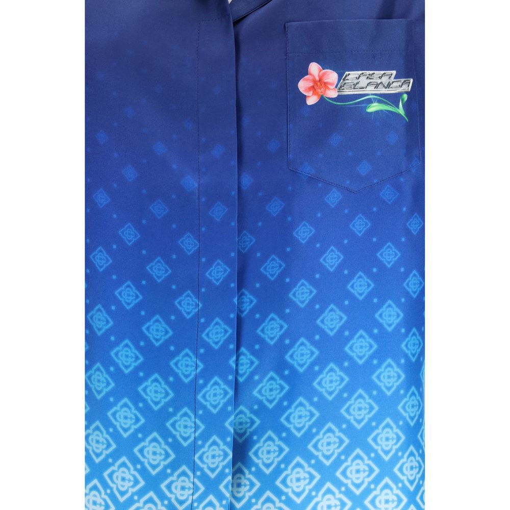 Casablanca Blue Silk Shirt Casablanca