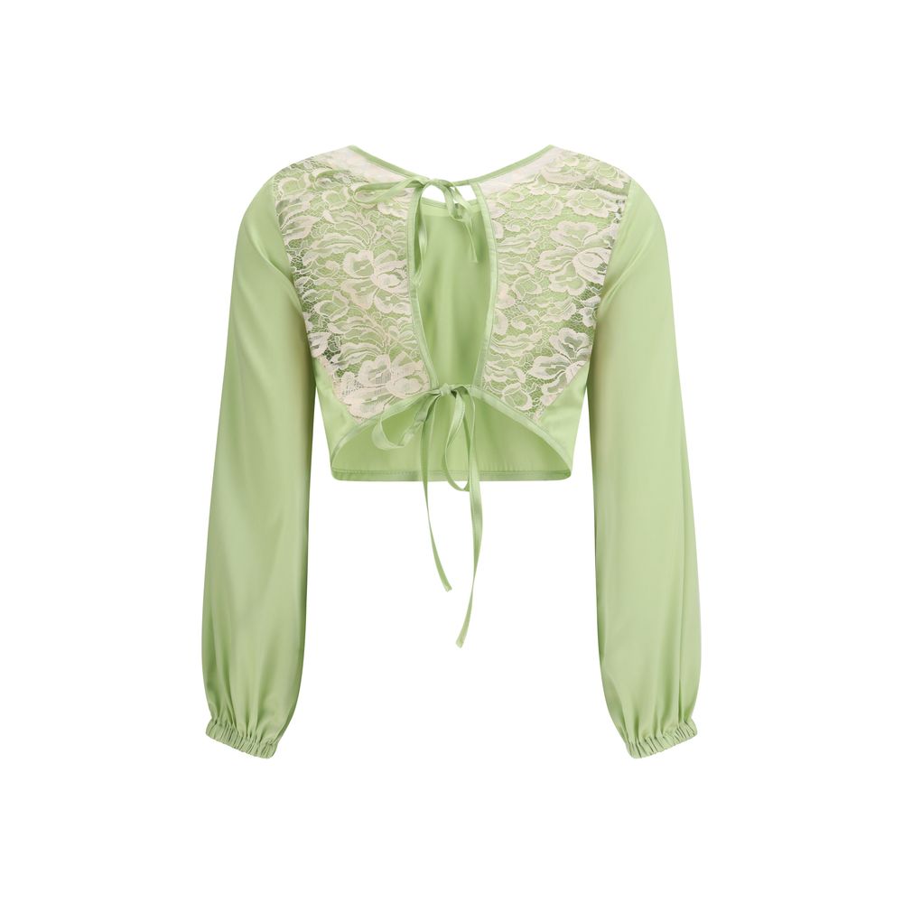 Kristina Ti Bicolor Silk Blouse Kristina Ti