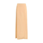 Kristina Ti Orange Silk Long Skirt Kristina Ti