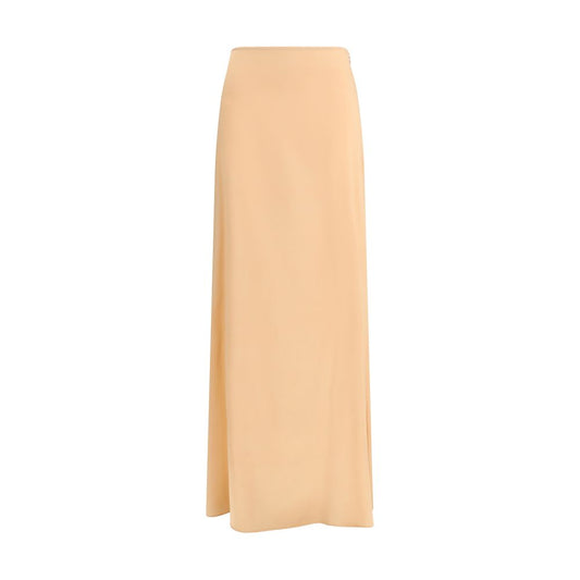 Kristina Ti Orange Silk Long Skirt Kristina Ti