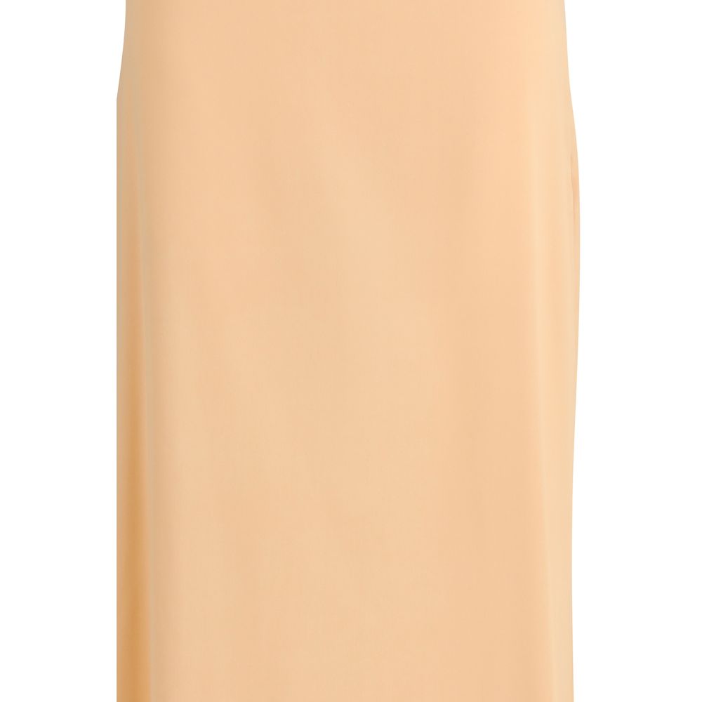Kristina Ti Orange Silk Long Skirt Kristina Ti