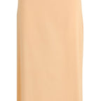 Kristina Ti Orange Silk Long Skirt Kristina Ti