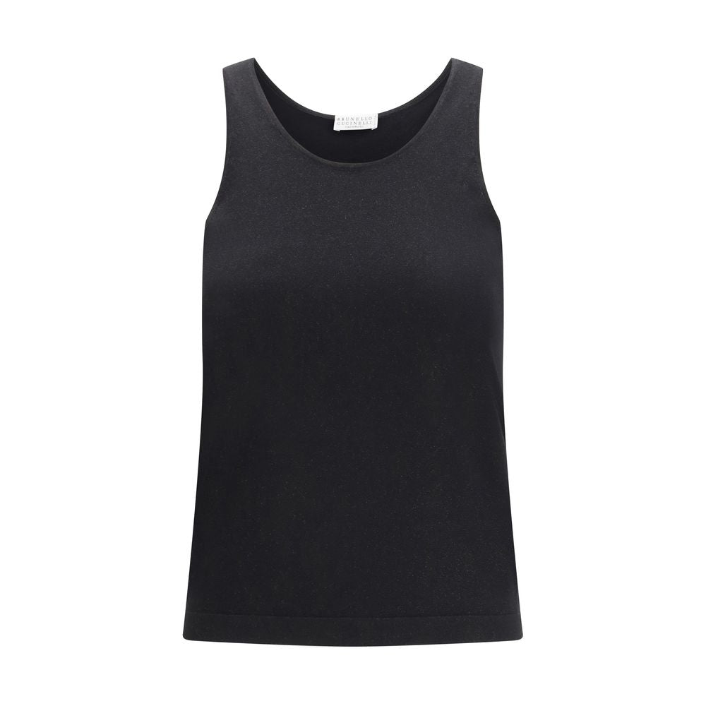 Brunello Cucinelli Black Cashmere Tank Tops - Eljoys Fashion 