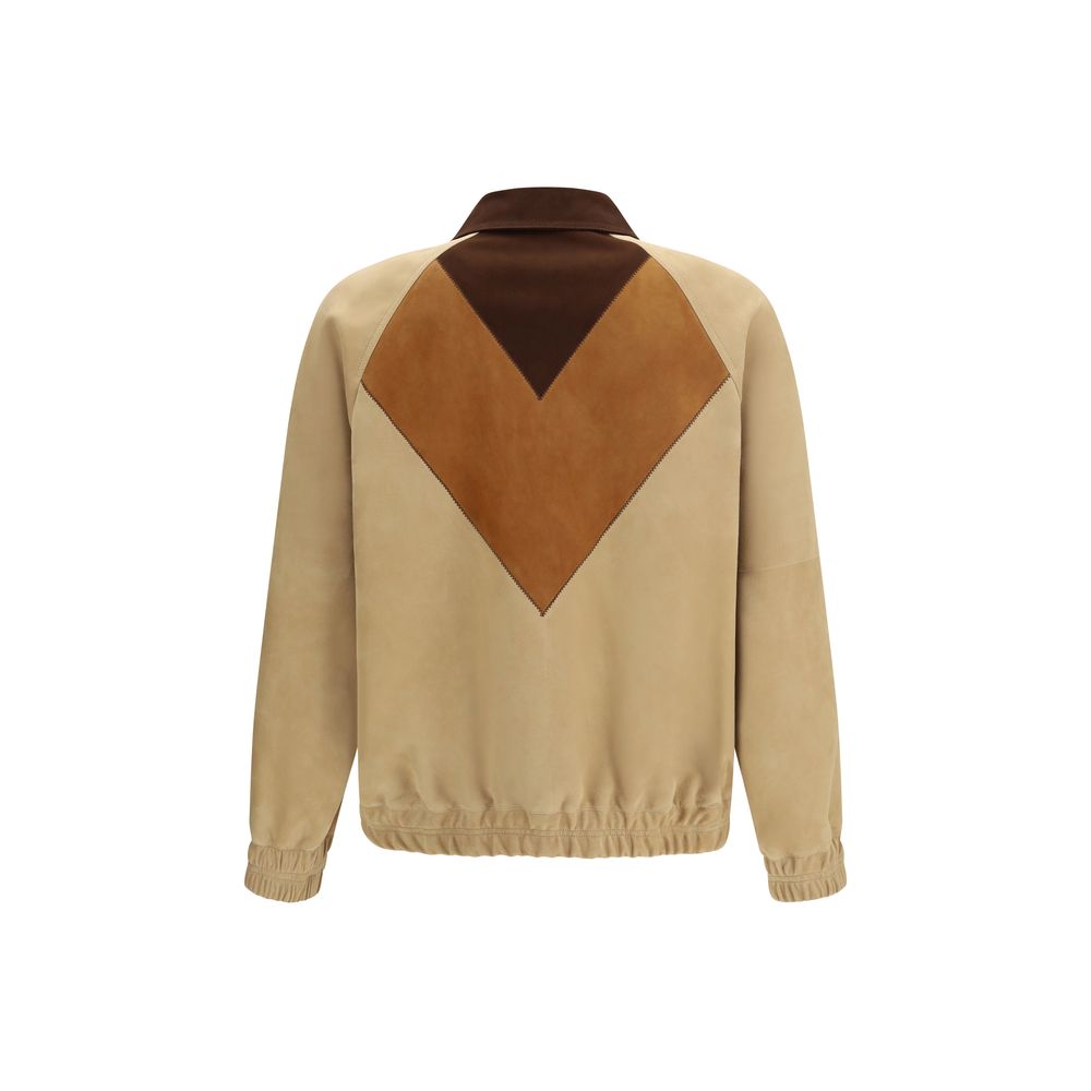 Valentino Brown Goatskin Biker Jacket Valentino