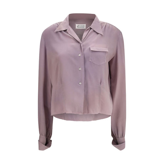 Maison Margiela Purple Silk Shirt Maison Margiela