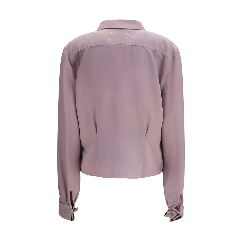 Maison Margiela Purple Silk Shirt Maison Margiela
