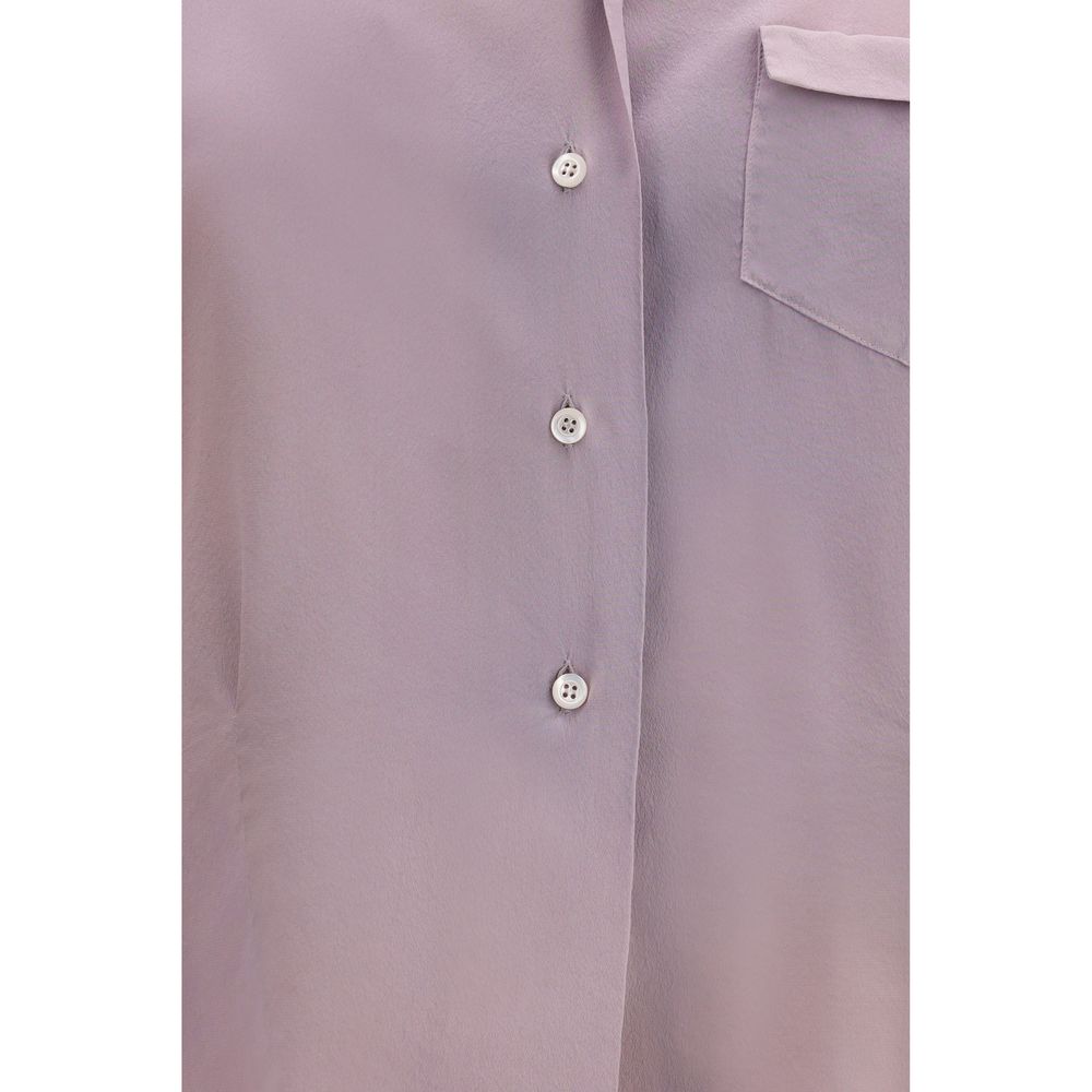 Maison Margiela Purple Silk Shirt Maison Margiela